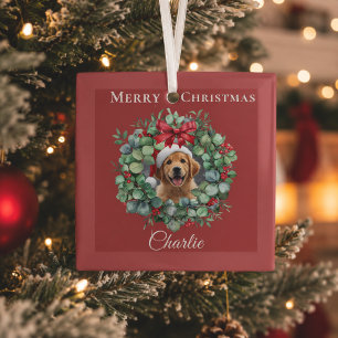 Personalisiertes Weihnachten für Haustiere mit Kra Ornament Aus Glas
