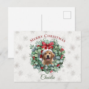 Personalisiertes Weihnachten für Haustiere mit Kra Postkarte