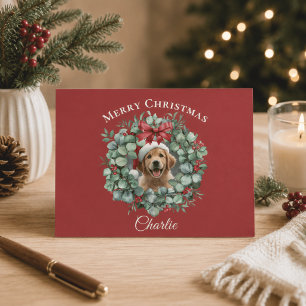 Personalisiertes Weihnachten für Haustiere mit Kra Postkarte