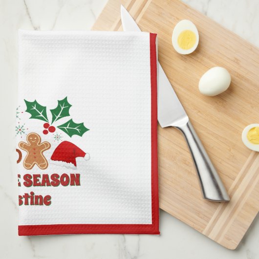 Personalisiertes Weihnachten Geschirrtuch (Viertel Falte)