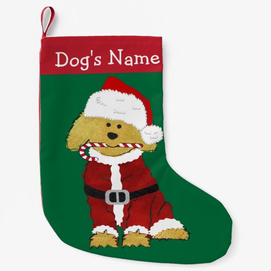 Personalisiertes Weihnachten Goldendoodle Weihnach Kleiner Weihnachtsstrumpf (Vorderseite)