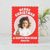 Personalisiertes Weihnachten im Foto von Kid (Stehend Vorderseite)