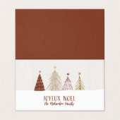 Personalisiertes Weihnachten Mini-Geschenkkarte (Außenseite Aufgefaltet)