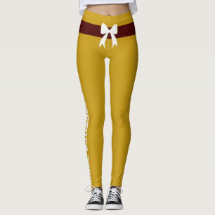 Personalisiertes Weihnachten Oxblood-Schleife Saff Leggings