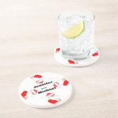 Personalisiertes Weihnachten Sankt Sandstein Untersetzer (Seite)