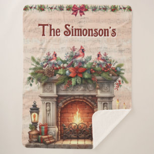 Personalisiertes Weihnachten Sherpadecke