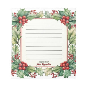 Personalisiertes Weihnachten von Name Notizblock