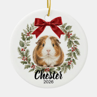 Personalisiertes Weihnachts-Andenken für Meerschwe Keramik Ornament