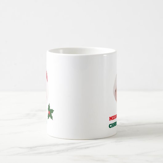 Personalisiertes Weihnachts-Baby-Gesicht Kaffeetasse (Mittel)