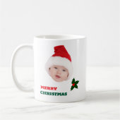 Personalisiertes Weihnachts-Baby-Gesicht Kaffeetasse (Links)