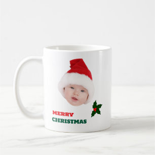 Personalisiertes Weihnachts-Baby-Gesicht Kaffeetasse