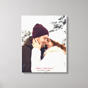 Personalisiertes Weihnachts-Foto Leinwanddruck