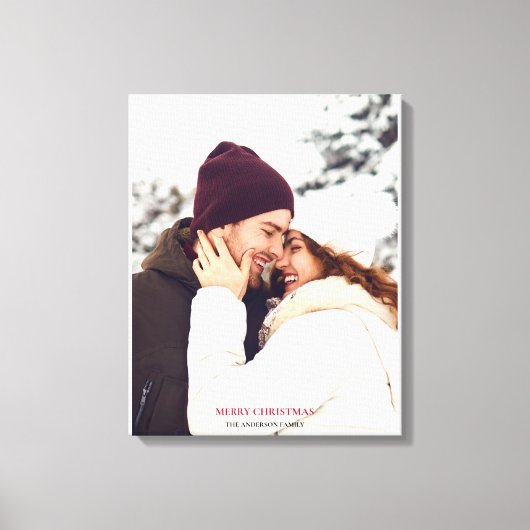 Personalisiertes Weihnachts-Foto Leinwanddruck (Vorderseite)