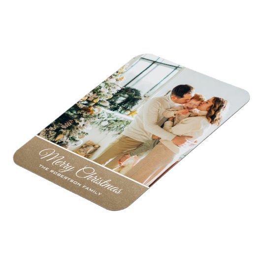 Personalisiertes Weihnachts-Foto Magnet (Linke Seite)