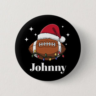 Personalisiertes Weihnachts-Fußball-Winter-Sportte Button