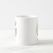 Personalisiertes Weihnachts-Gingerbread-Monogramm Kaffeetasse (Mittel)