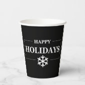 Personalisiertes Weihnachts-Happy Holiday Custom G Pappbecher (Rückseite)