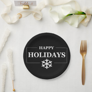 Personalisiertes Weihnachts-Happy Holiday Custom G Pappteller