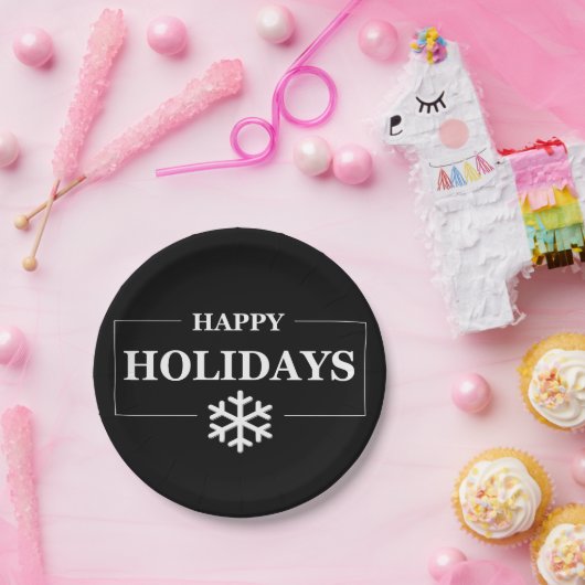 Personalisiertes Weihnachts-Happy Holiday Custom G Pappteller (Party)