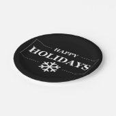 Personalisiertes Weihnachts-Happy Holiday Custom G Pappteller (Schrägansicht)