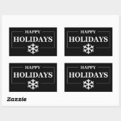Personalisiertes Weihnachts-Happy Holiday Custom G Rechteckiger Aufkleber (Blatt)