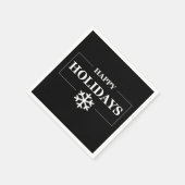 Personalisiertes Weihnachts-Happy Holiday Custom G Serviette (Ecke)