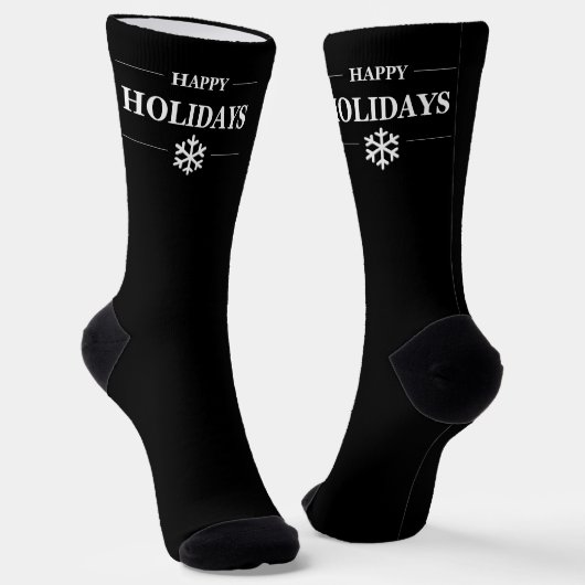 Personalisiertes Weihnachts-Happy Holiday Custom G Socken (Gewinkelt)
