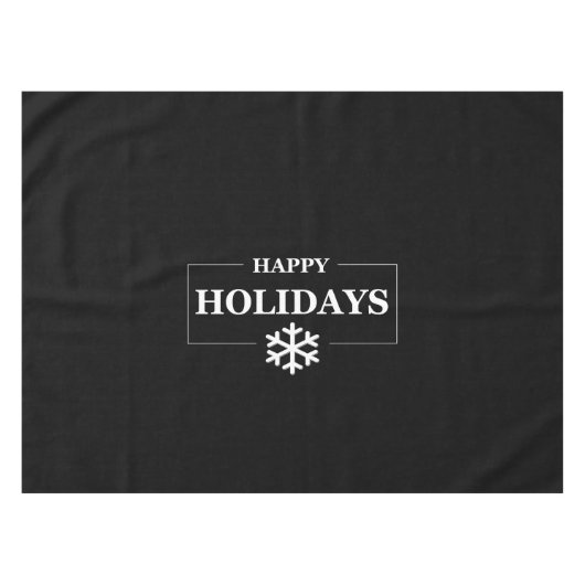 Personalisiertes Weihnachts-Happy Holiday Custom G Tischdecke (Vorderseite (Horizontal))