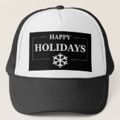 Personalisiertes Weihnachts-Happy Holiday Custom G Truckerkappe (Vorderseite)