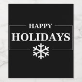 Personalisiertes Weihnachts-Happy Holiday Custom G Weinetikett (Einzelnes Label)