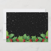 Personalisiertes Weihnachts-Holly-Party Einladung (Rückseite)