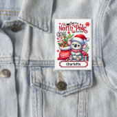 Personalisiertes Weihnachts-Koala-Name Button (Insitu)