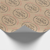 Personalisiertes Weihnachts-Kraft-Logo Geschenkpapier (Ecke)