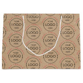 Personalisiertes Weihnachts-Kraft-Logo Große Geschenktüte (Vorderseite)