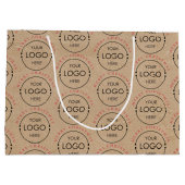 Personalisiertes Weihnachts-Kraft-Logo Große Geschenktüte (Rückseite)