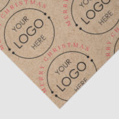 Personalisiertes Weihnachts-Kraft-Logo Seidenpapier (Ausschnitt)