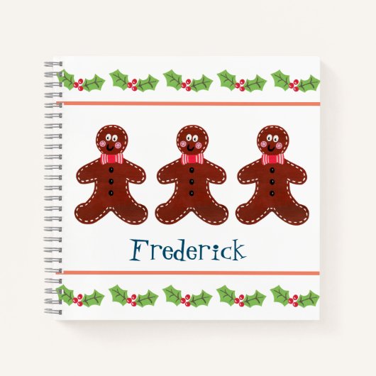 Personalisiertes Weihnachts-Lebkuchenbuch Notizblock (Vorderseite)