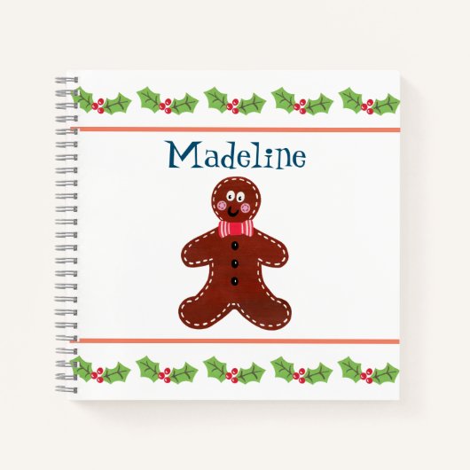 Personalisiertes Weihnachts-Lebkuchenbuch Notizblock (Vorderseite)