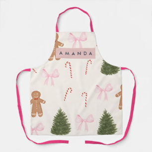 Personalisiertes Weihnachts-Lebkuchenhaus & Rosa S Schürze