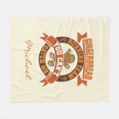 Personalisiertes Weihnachts-Lebkuchenlaufteam Fleecedecke (Vorderseite (Horizontal))