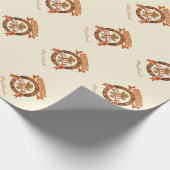 Personalisiertes Weihnachts-Lebkuchenlaufteam Geschenkpapier (Ecke)