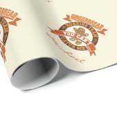 Personalisiertes Weihnachts-Lebkuchenlaufteam Geschenkpapier (Rolleneckpunkt)