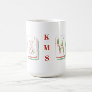 Personalisiertes Weihnachts-Mahjong-Geschenk Kaffeetasse