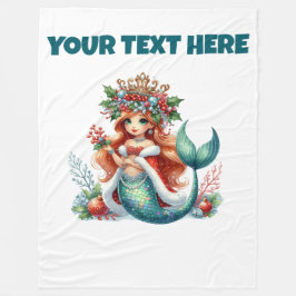 Personalisiertes Weihnachts-Mermaid-Fleece Baby Bl Fleecedecke