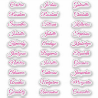 Personalisiertes Weihnachts-Namens-Kalligrafie-Bla Aufkleber