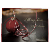 Personalisiertes Weihnachts-Oma-Design Große Geschenktüte (Rückseite)