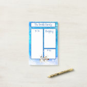 Personalisiertes Weihnachts-Snowman-Thema Post-it Klebezettel (Auf Schreibtisch)