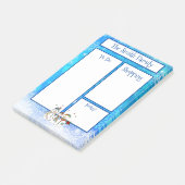 Personalisiertes Weihnachts-Snowman-Thema Post-it Klebezettel (angewinkelt)