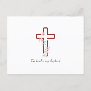 Personalisiertes Weihnachts-Stechpalmenkreuz Feiertagspostkarte