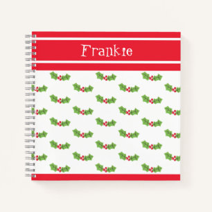 Personalisiertes Weihnachts- und Berries-Notebook Notizblock